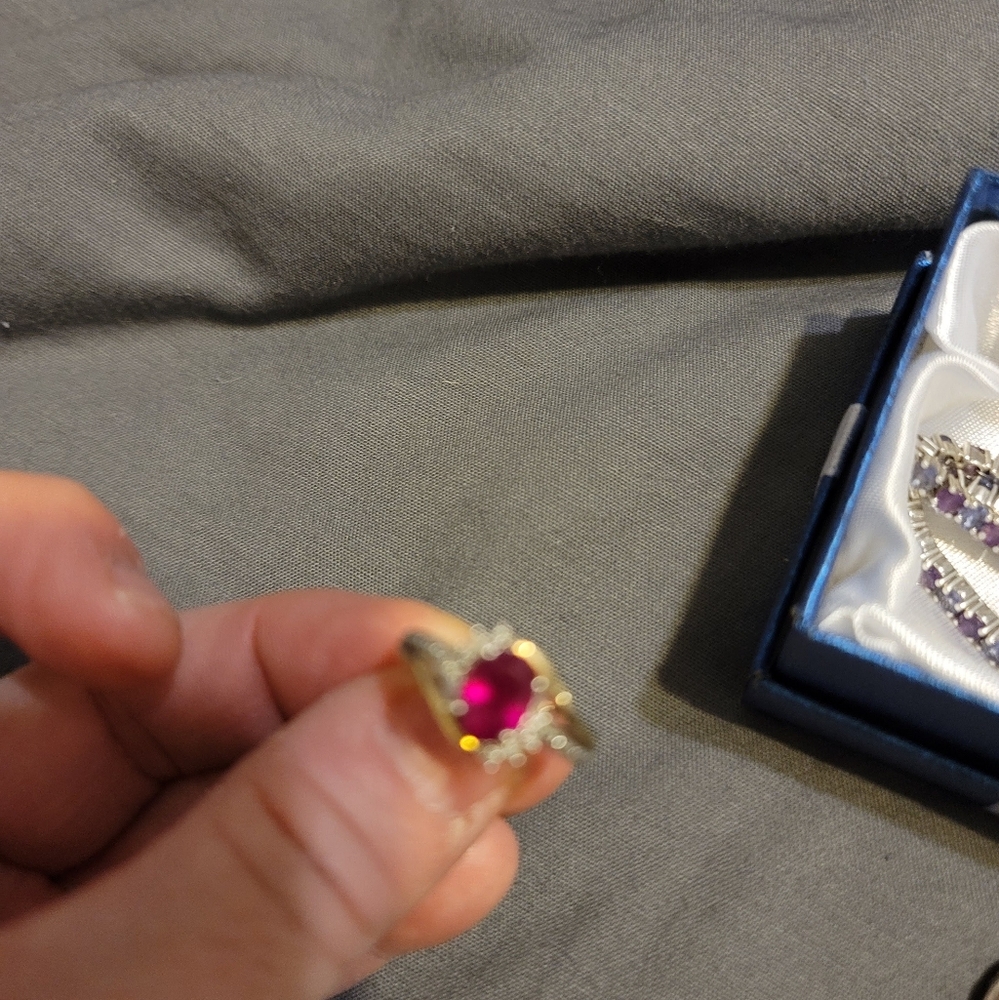 Created ruby and diamond accent ring